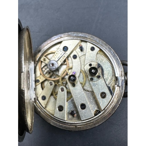 430 - A silver hallmarked pocket watch by G.E.Gill of London with a swiss bar movement