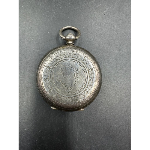 430 - A silver hallmarked pocket watch by G.E.Gill of London with a swiss bar movement