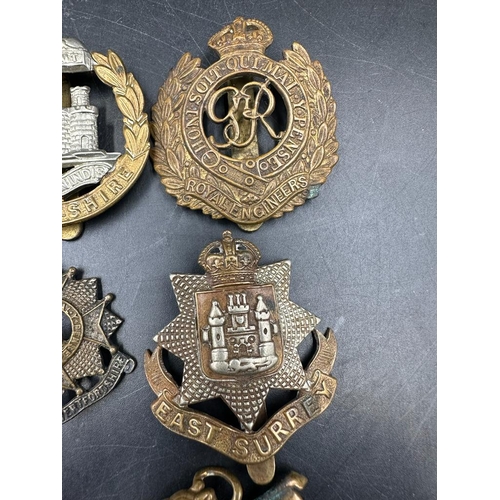 551 - A small selection of military insignia and cap badges.