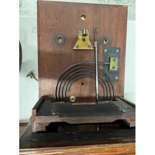 611 - A Charles Frodsham London 838 wall regulator gong striking eight day twin fuse movement in walnut ca... 