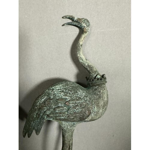 637 - A pair of bronze cranes AF