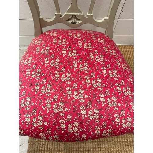 70 - A French style pink upholstered bedroom chair