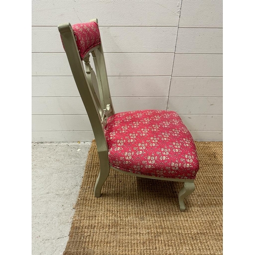 70 - A French style pink upholstered bedroom chair