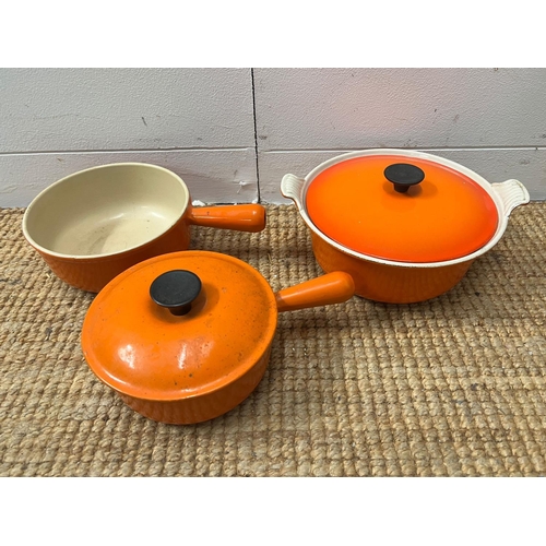 710 - Three Le Creuset pans