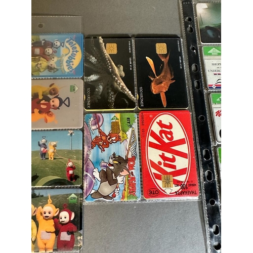 731 - A selection of collectable phone cards to include Telly Tubbies