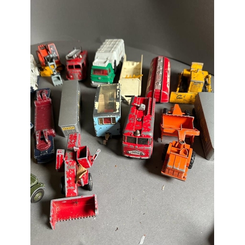 742 - A selection of play worn Diecast toy cars to include Matchbox and Dinky