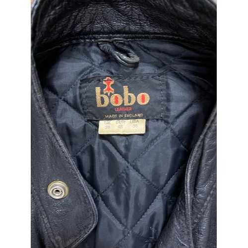 766 - A vintage Bobo leather jacket size 38