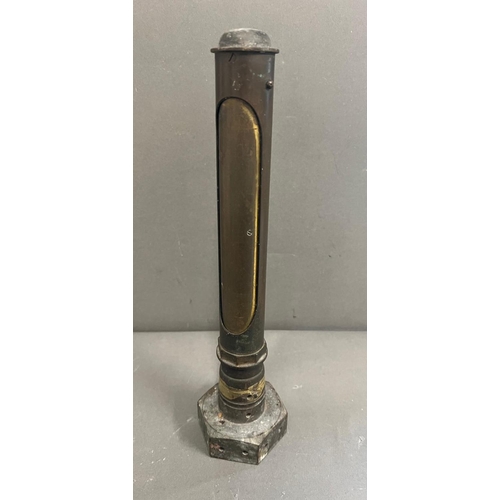 78 - A brass/iron Serck industrial radiator thermometer (H31cm)