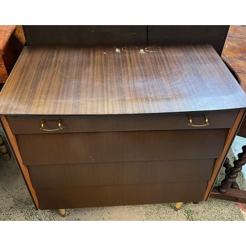 79 - A Mid Century chest of drawers (H86cm W85cm D46cm)