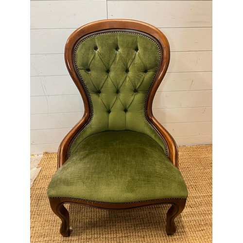 80 - A Victorian mahogany frame chair