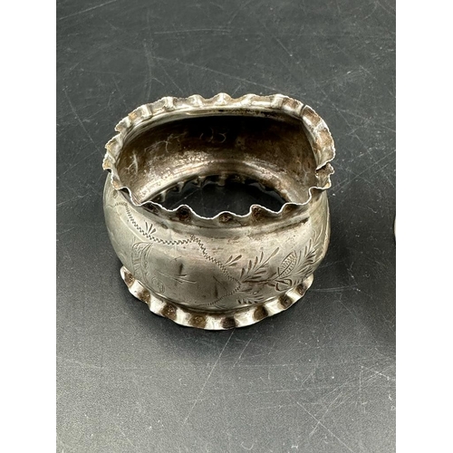 409A - Three silver napkin rings various hallmarks and makers (Approximate Total Weight 60g)