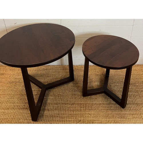 14 - A nesting pair of circular tables made in Italy by Flexform