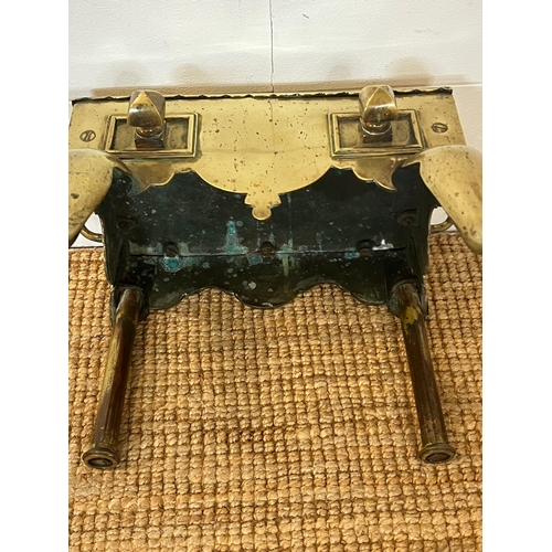 190 - A brass Footmans stool trivet (H29cm W36cm D24cm)