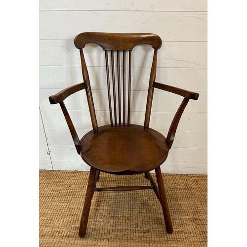 199 - A Victorian Windsor penny armchair or office chair