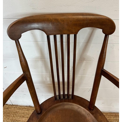 199 - A Victorian Windsor penny armchair or office chair