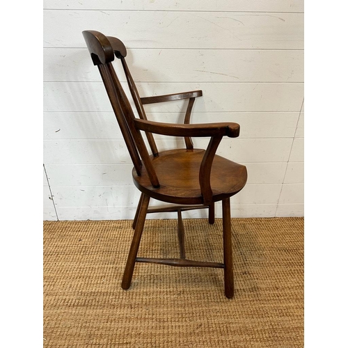 199 - A Victorian Windsor penny armchair or office chair