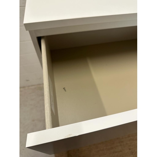 202 - A four drawer white Ikea chest of drawers (H100cm W80cm D50cm)