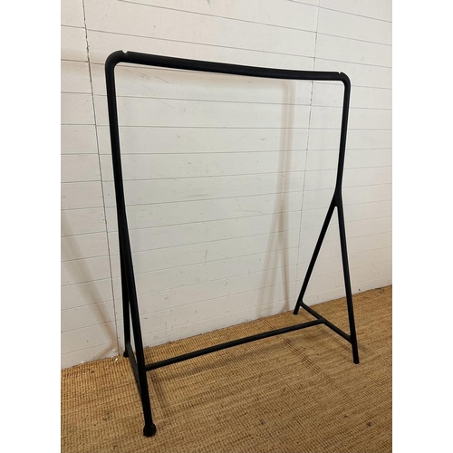 207 - A matt black industrial style A frame hanging rail (H147cm W114cm)