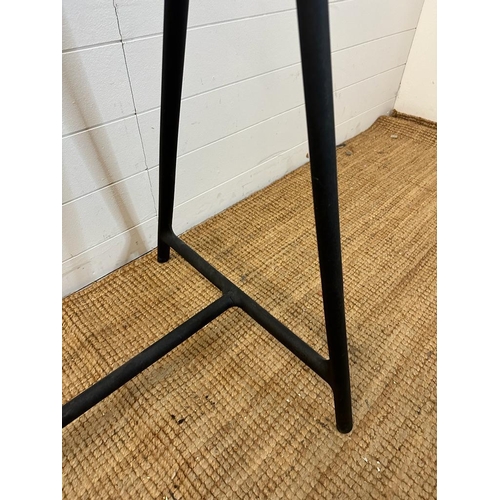 207 - A matt black industrial style A frame hanging rail (H147cm W114cm)