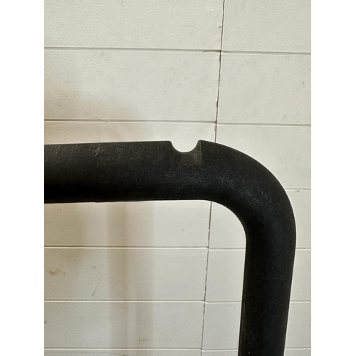 207 - A matt black industrial style A frame hanging rail (H147cm W114cm)