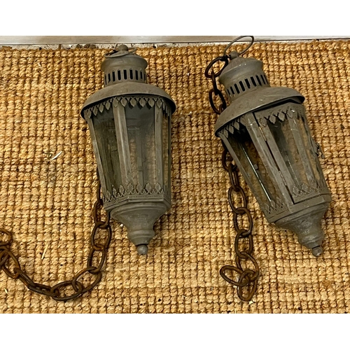 239 - Two gothic style hanging lanterns