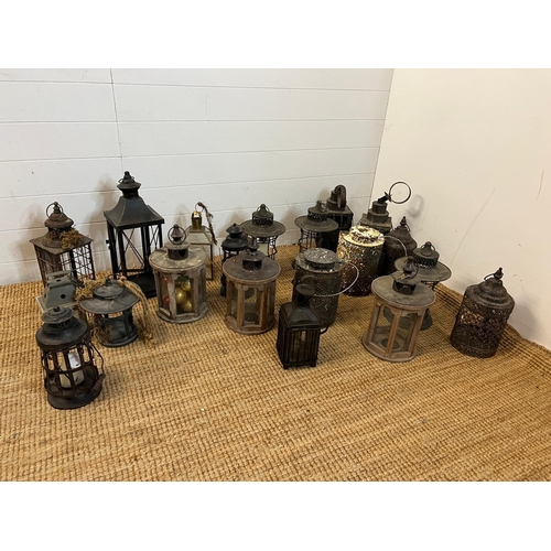 241 - A large selection of lanterns various ages and sizes