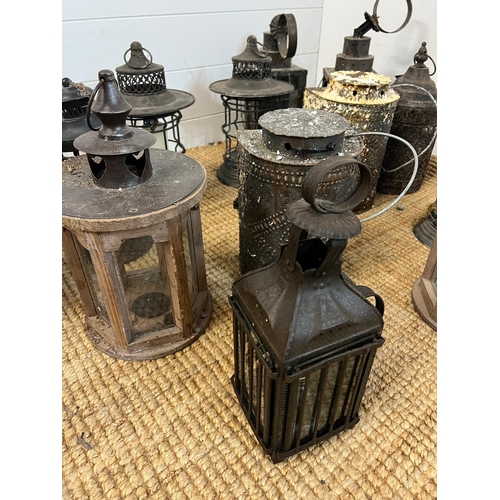 241 - A large selection of lanterns various ages and sizes