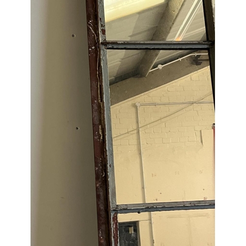 255 - A reclaimed industrial window mirror (274cm x 120cm) (9ft)