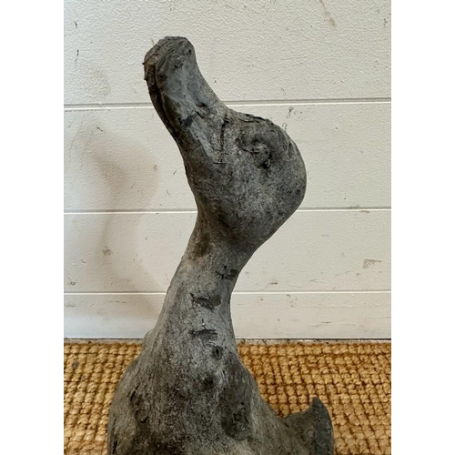 273 - A lead garden ornament of a duck (H42cm)