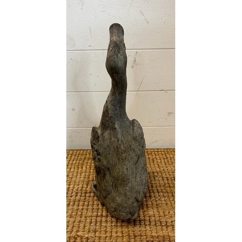 273 - A lead garden ornament of a duck (H42cm)