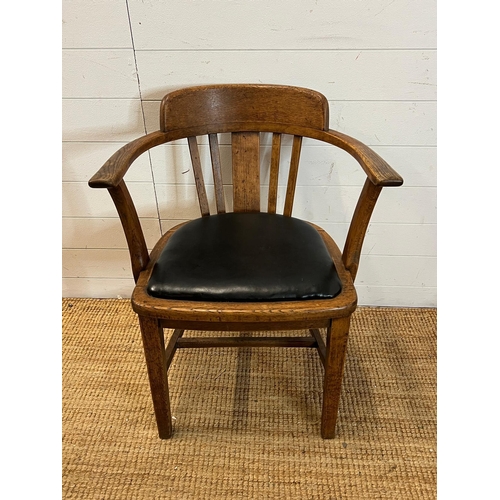 29 - An oak club/desk chair