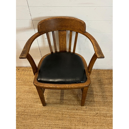 29 - An oak club/desk chair