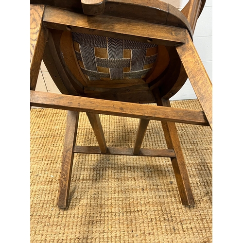 29 - An oak club/desk chair