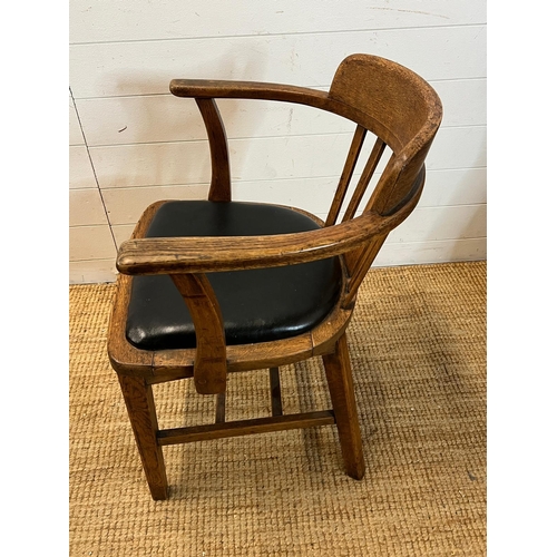 29 - An oak club/desk chair