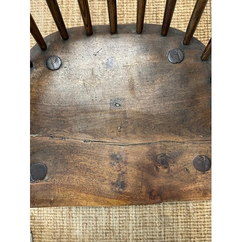 3 - An oak stick back Windsor chair