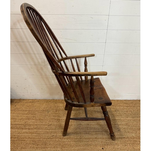 3 - An oak stick back Windsor chair