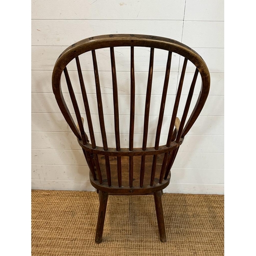 3 - An oak stick back Windsor chair