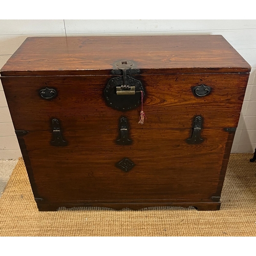 31 - Korean chest with metal work to front