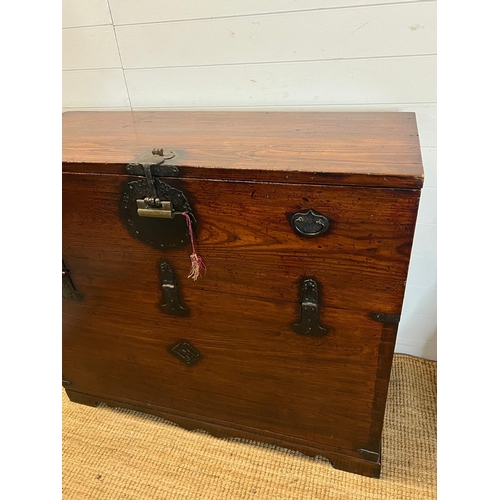 31 - Korean chest with metal work to front