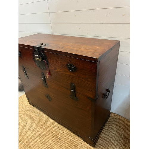 31 - Korean chest with metal work to front