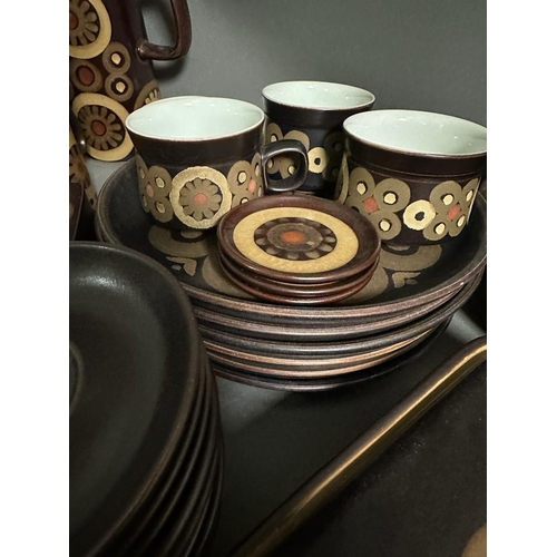 366 - A large selection of Denby Arabesque tea and dinner ware