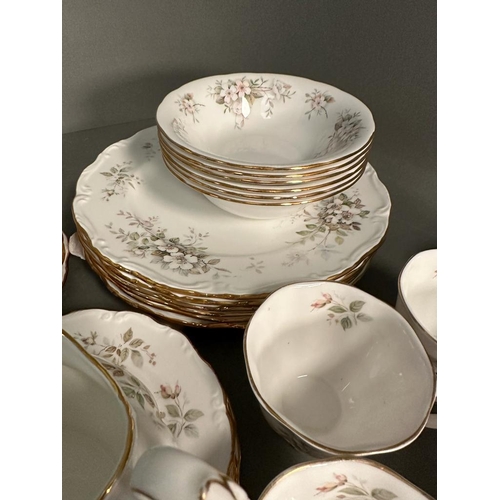 391 - A part Royal Albert Haworth tea service to include cups, saucers , bowls and plates