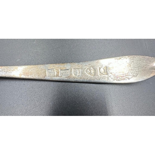 436 - A Georgian silver spoon, hallmarked for London, possible makers mark WJIM