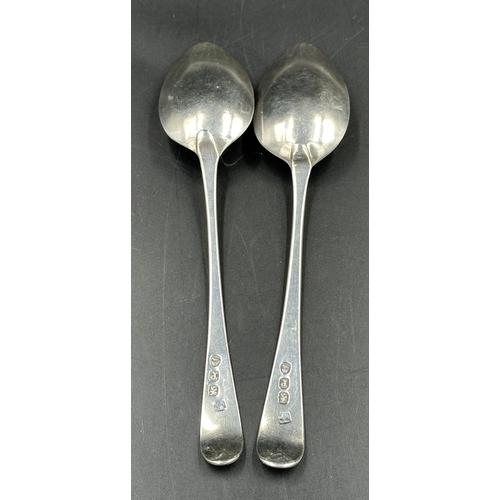 449 - Two small Georgian silver teaspoons