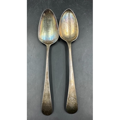 455 - Two Georgian spoons, one dated 1794 London by George Smith (II) & Thomas Hayter and the other 1788 L... 