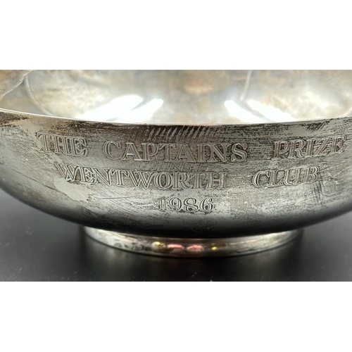 471 - A Silver Trophy The Captains Prize Wentworth Club 1986, approximate weight 630g. Hallmarked for Shef... 