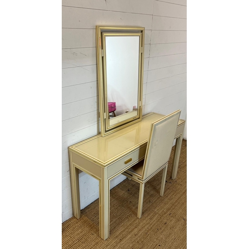 50 - Pierre Vadel dressing table and chair ( 75cm H x 126cm L x 40cm D)