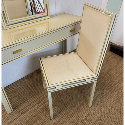 50 - Pierre Vadel dressing table and chair ( 75cm H x 126cm L x 40cm D)