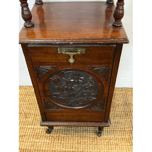 55 - A Victorian mahogany coal box