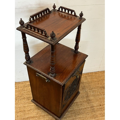 55 - A Victorian mahogany coal box